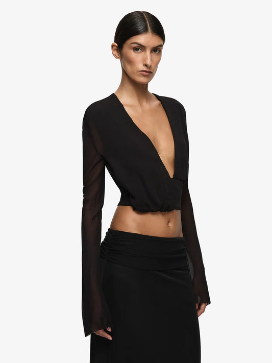 ISABELLA L/S TOP - BLACK
