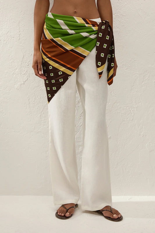 FFA230 SOLEIL WAIST SCARF-VALENCIA STRIPE
