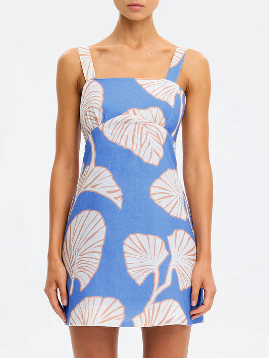 LLANA MINI DRESS - BLUE IVORY