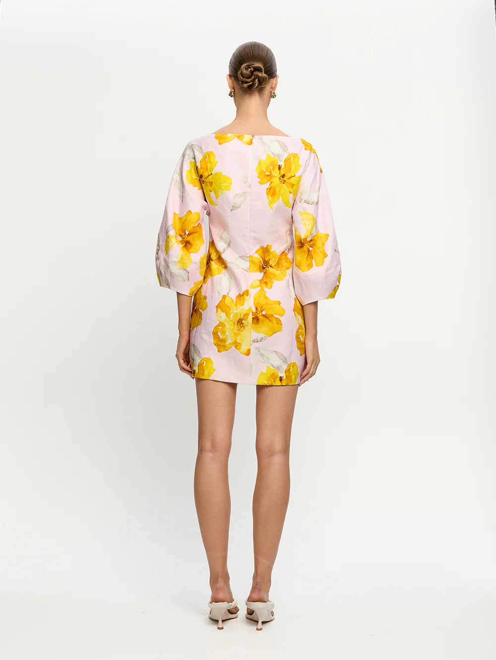 SD328FRA FRANCINE MINI DRESS - PINK YELLOW