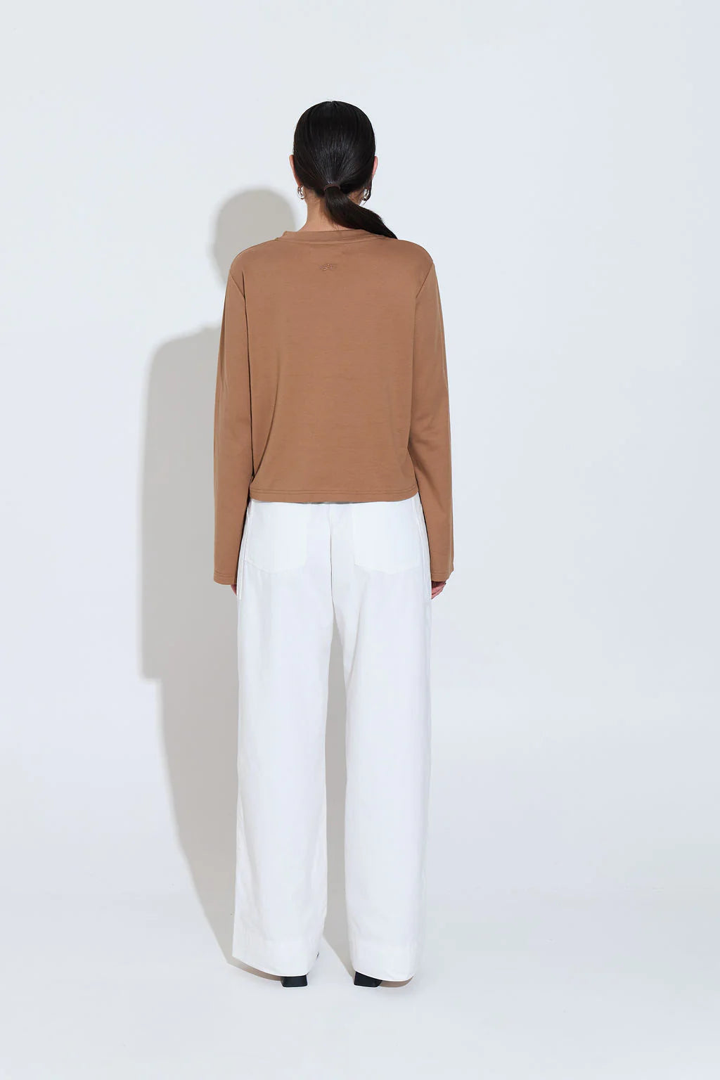 LONG SLEEVE FOX TEE - CAMEL