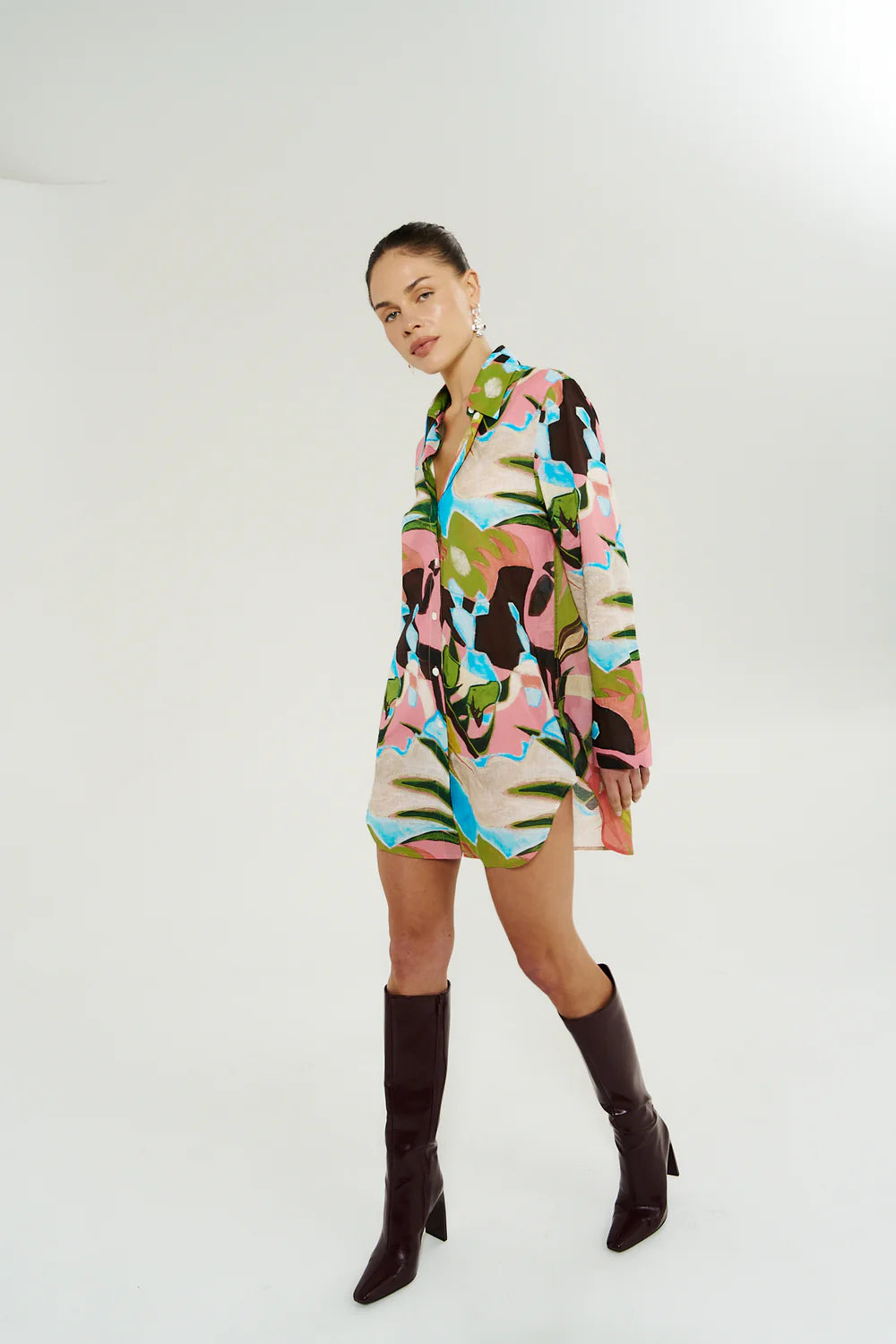 LS ASH SHIRT DRESS-WONDERLAND