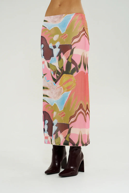 MESH MAXI SKIRT-WONDERLAND