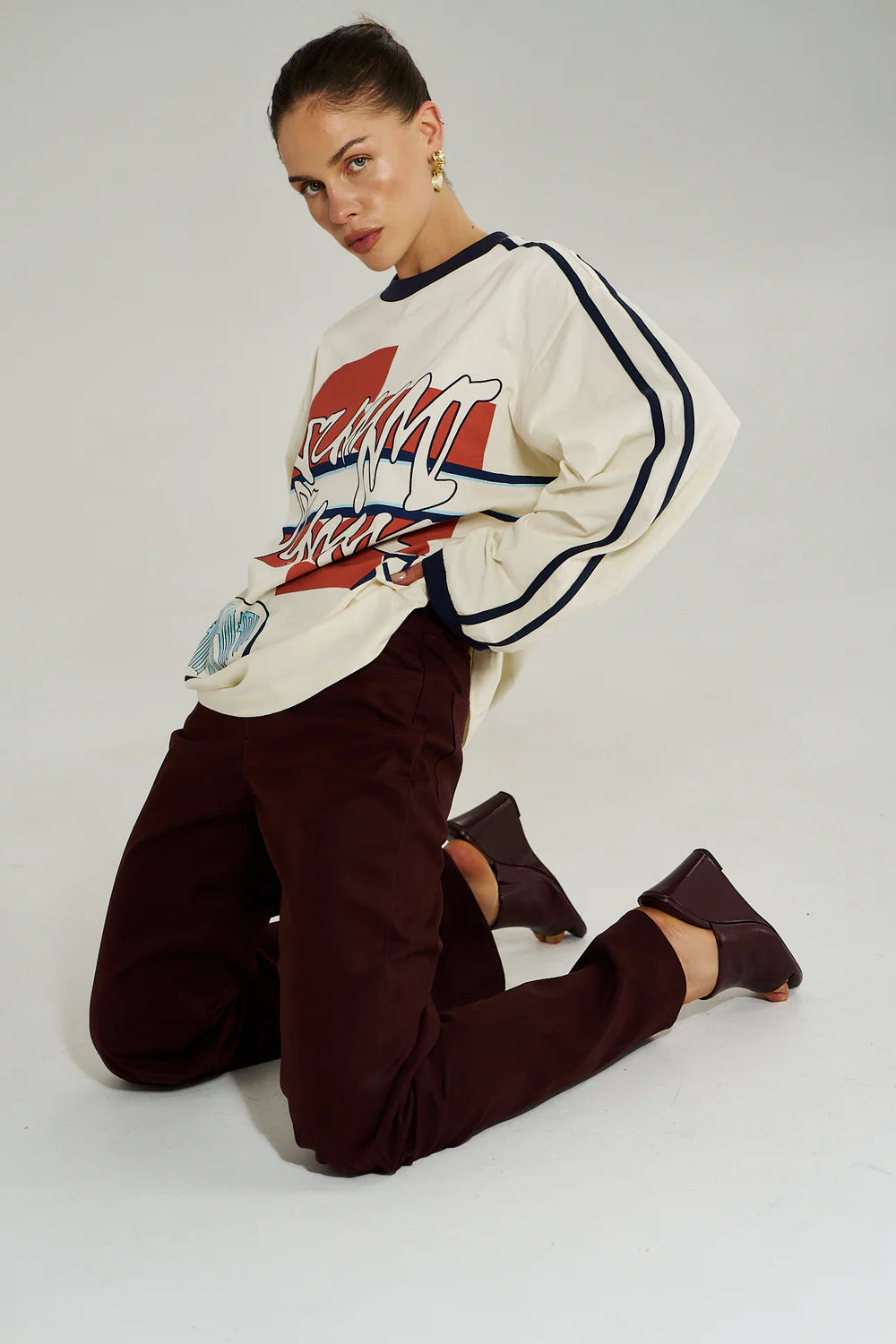 BLEU 55 L/S TEE - VINTAGE WHITE
