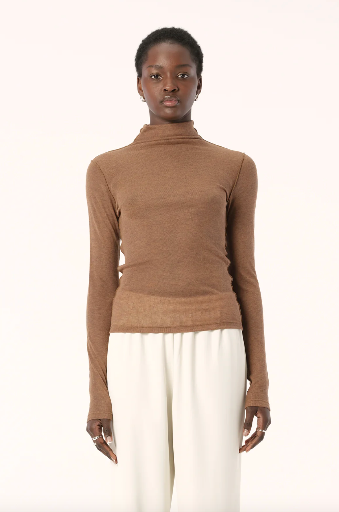 REMI TOP - CAMEL MARLE