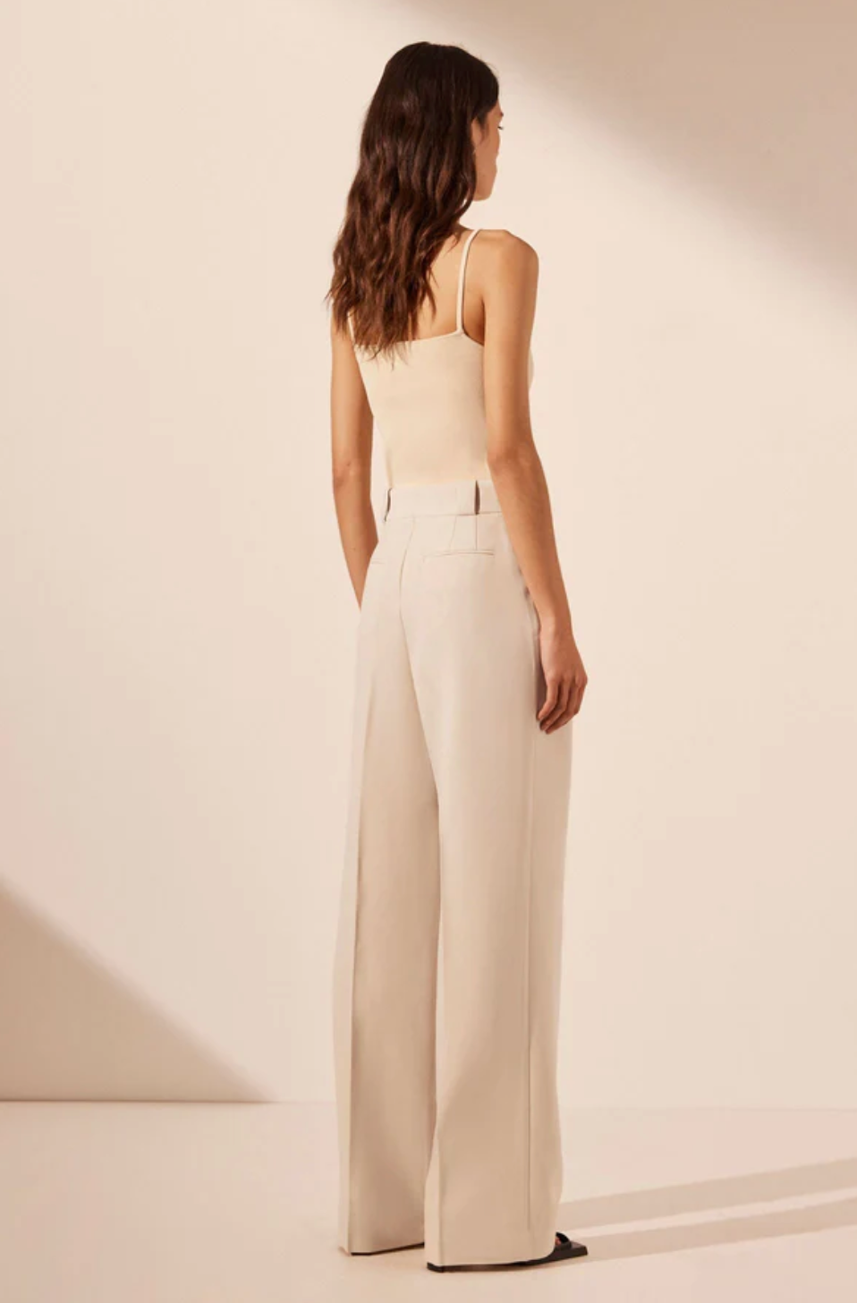 223182 IRENA HIGH WAISTED TAILORED PANT - BONE