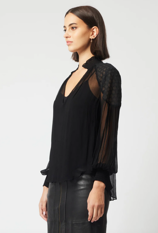 OW21707BLK - PHOENIX VISCOSE BLOUSE