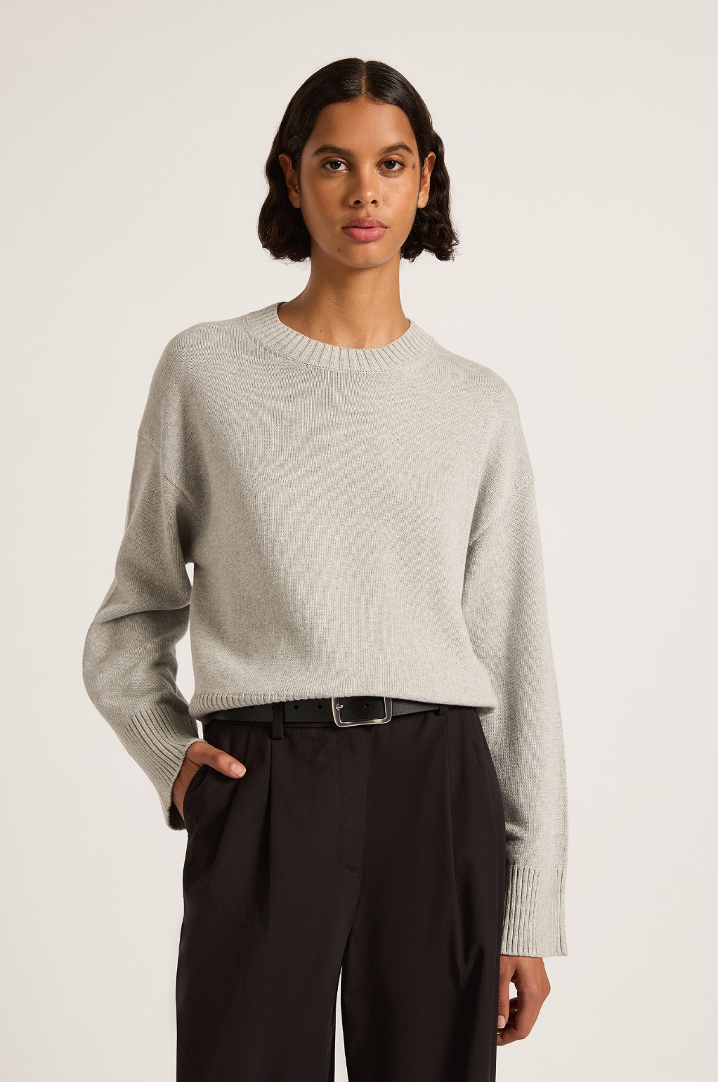 JASPER KNIT - GREY MARLE