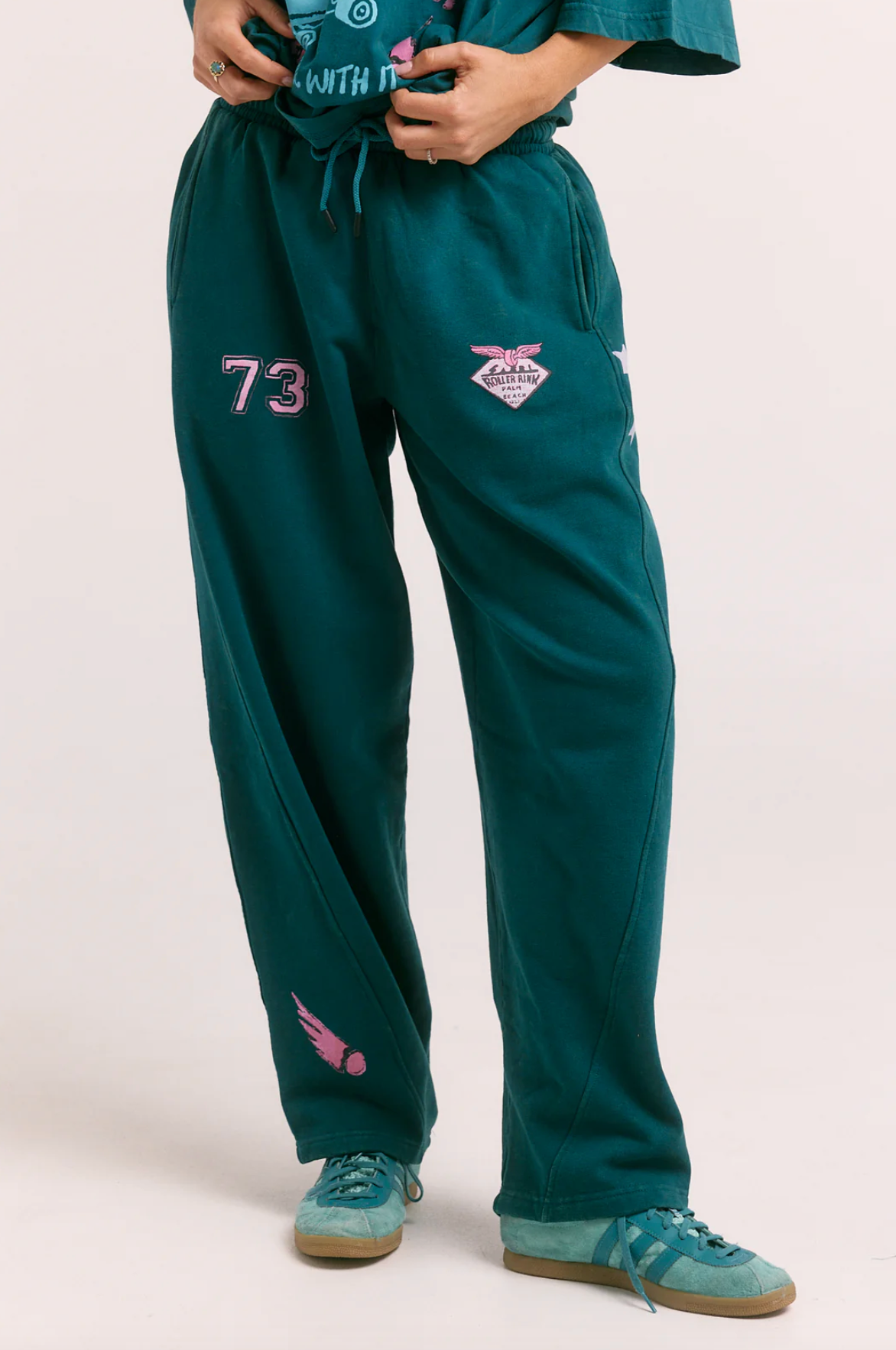 THE BARREL TRACK PANTS - TEAL