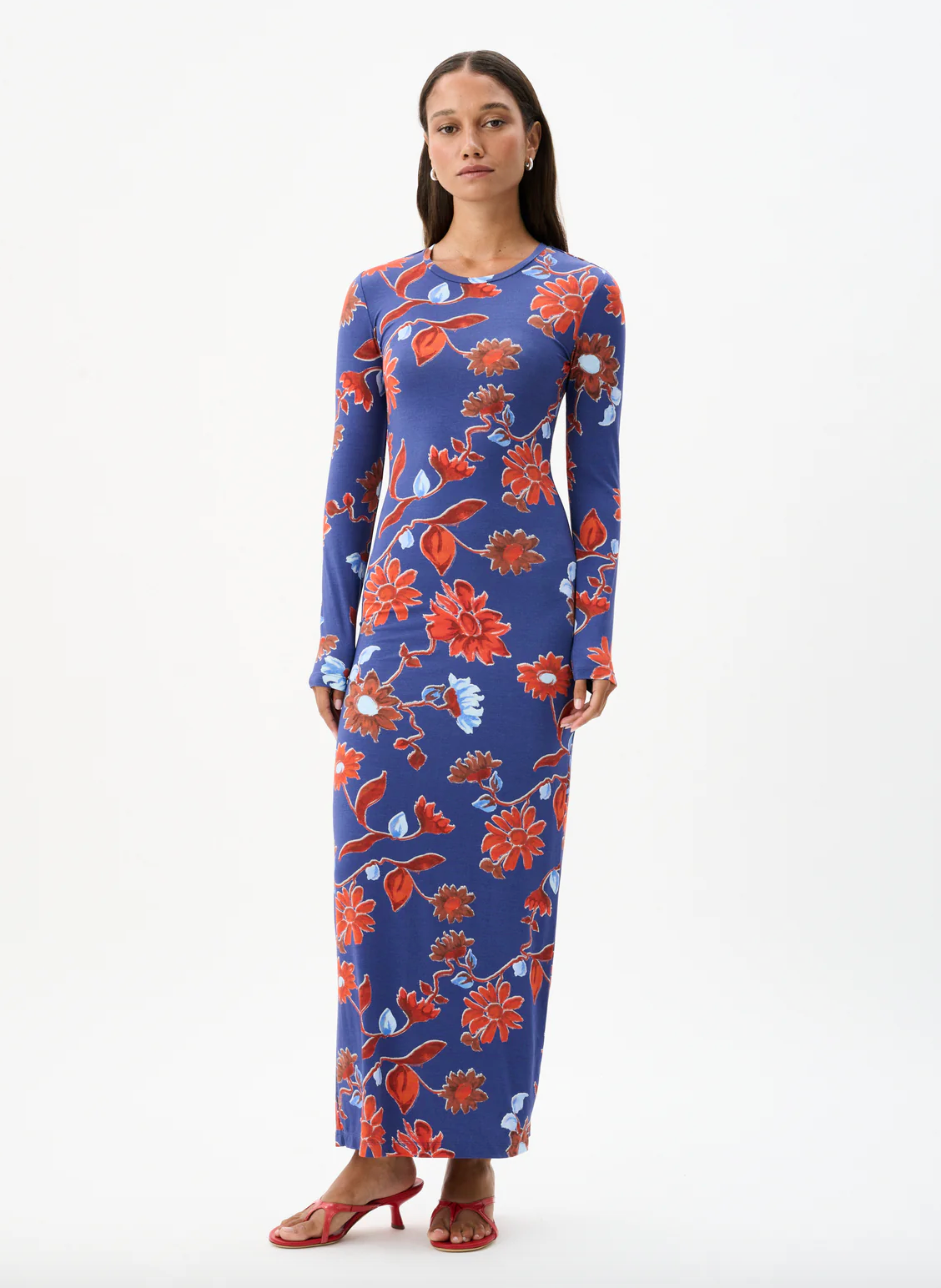 BAZAAR DRESS - CACTUS BLOOM INDIGO