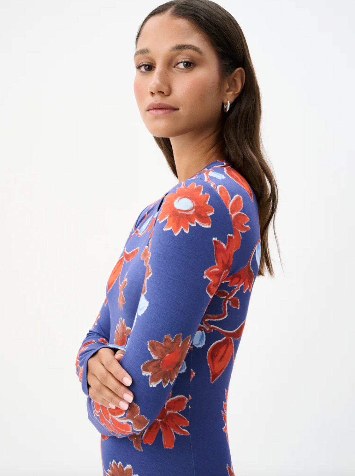 BAZAAR DRESS - CACTUS BLOOM INDIGO