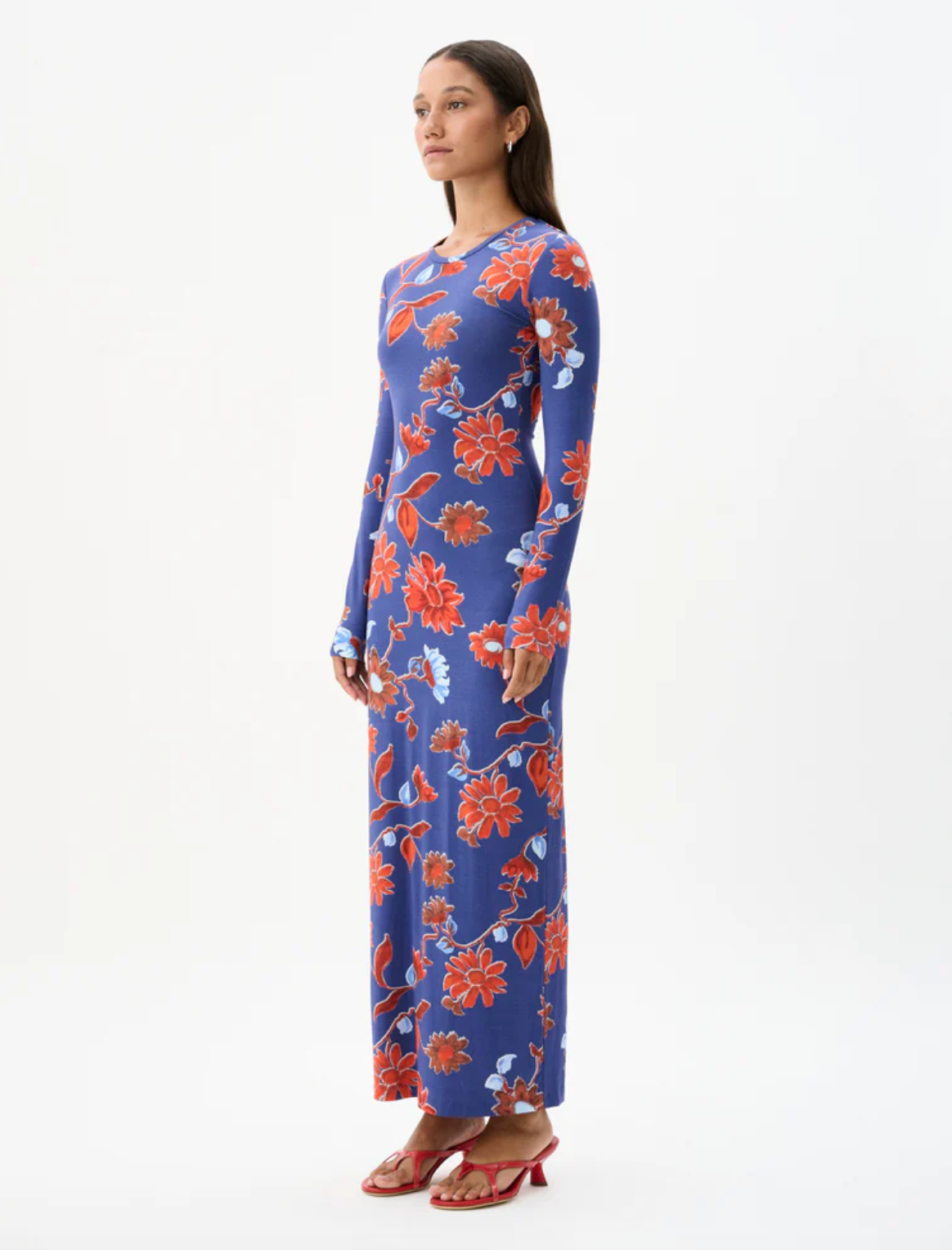 BAZAAR DRESS - CACTUS BLOOM INDIGO