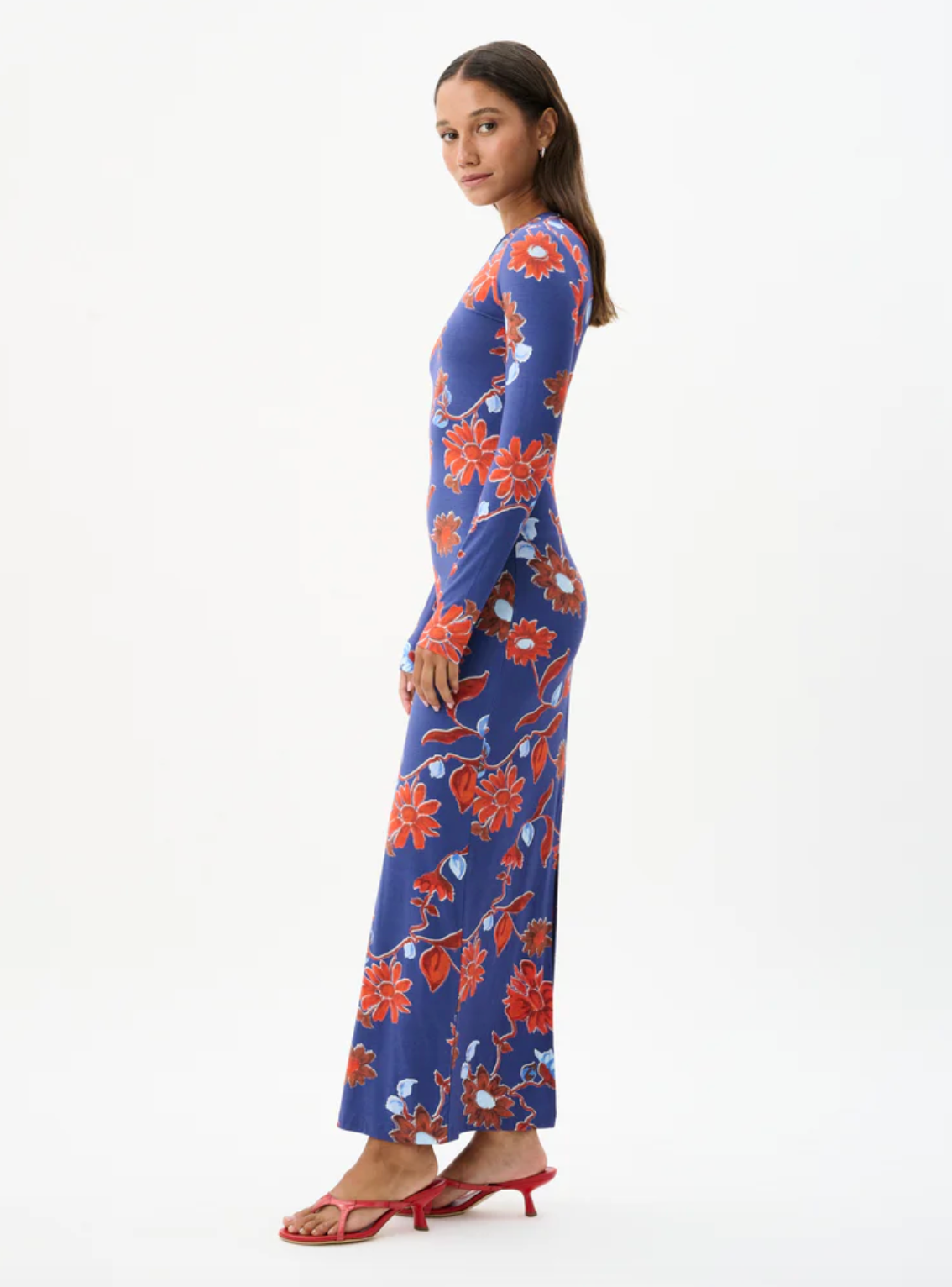 BAZAAR DRESS - CACTUS BLOOM INDIGO