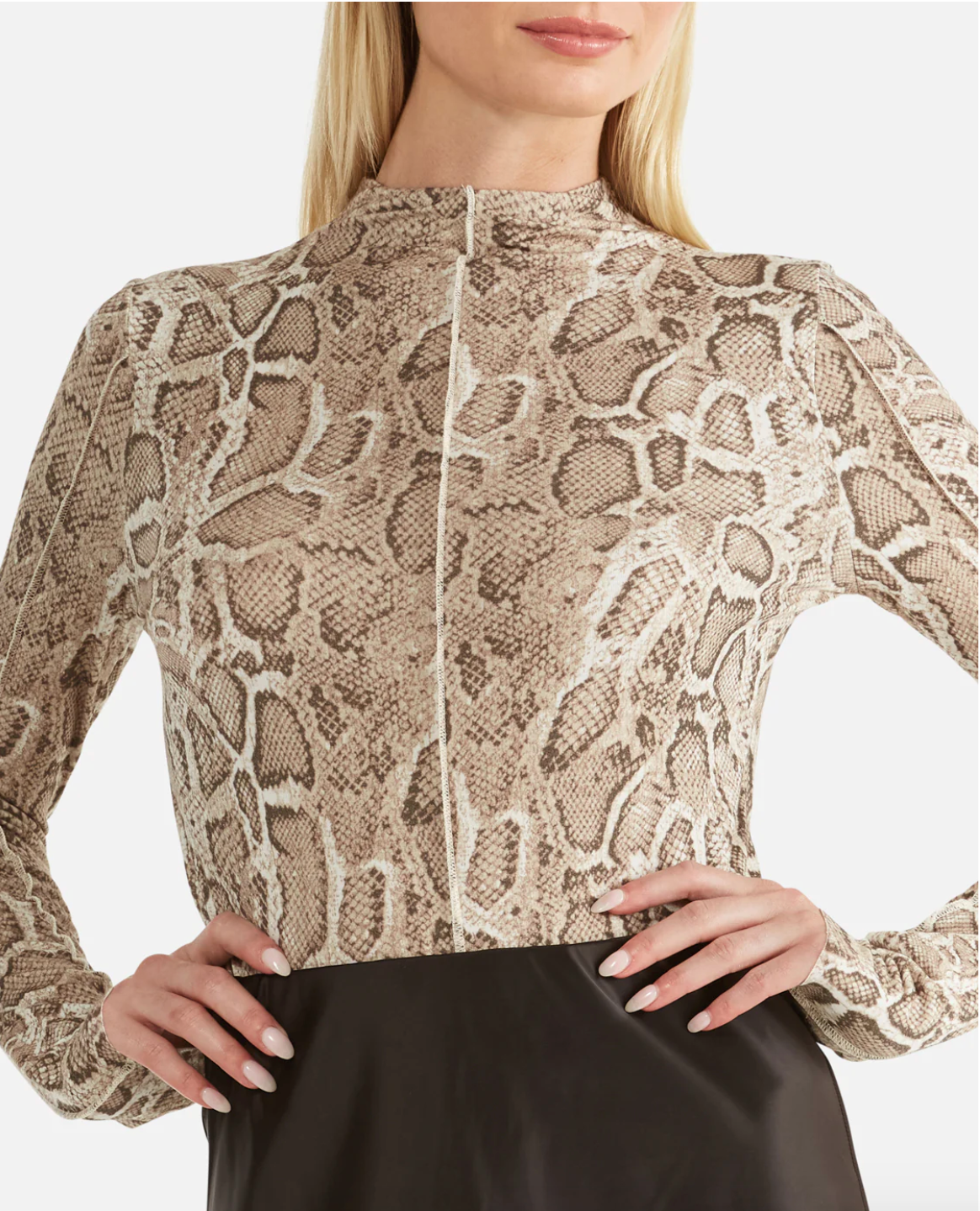 SADIE LONG SLEEVE TOP - SNAKE