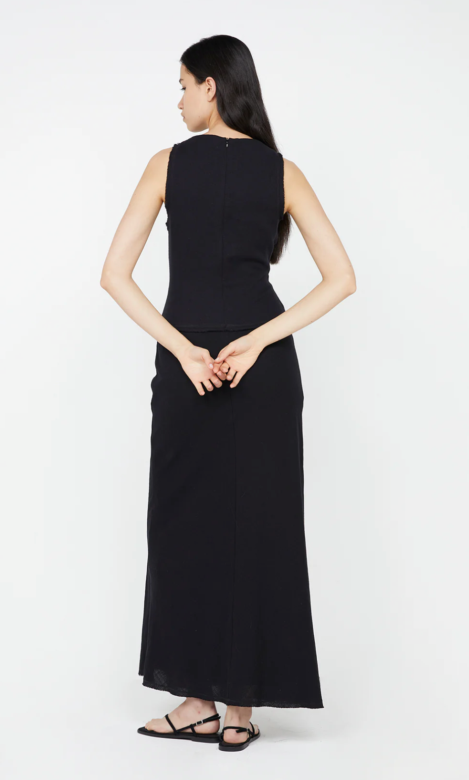 EVERLY DRESS MIDI - BLACK