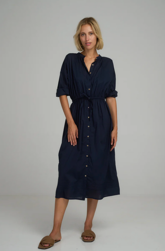 GINGER SHIRT DRESS - NAVY