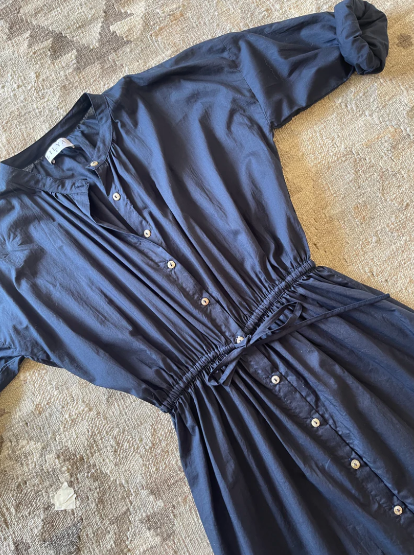 GINGER SHIRT DRESS - NAVY