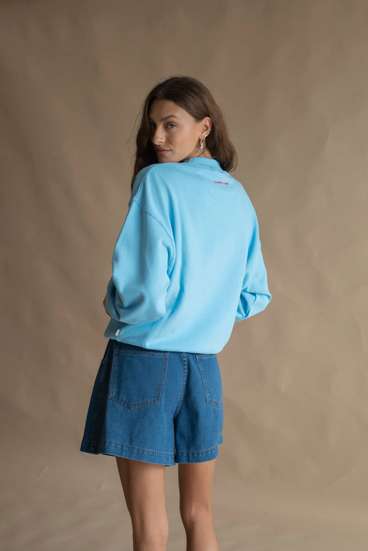 BISOUS SWEATSHIRT - ICE BLUE