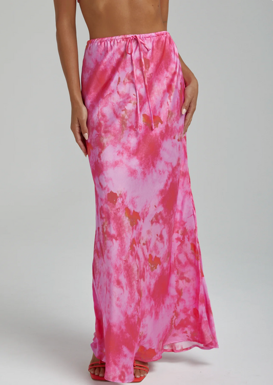 RELAXED MAXI SKIRT - HIBISCUS