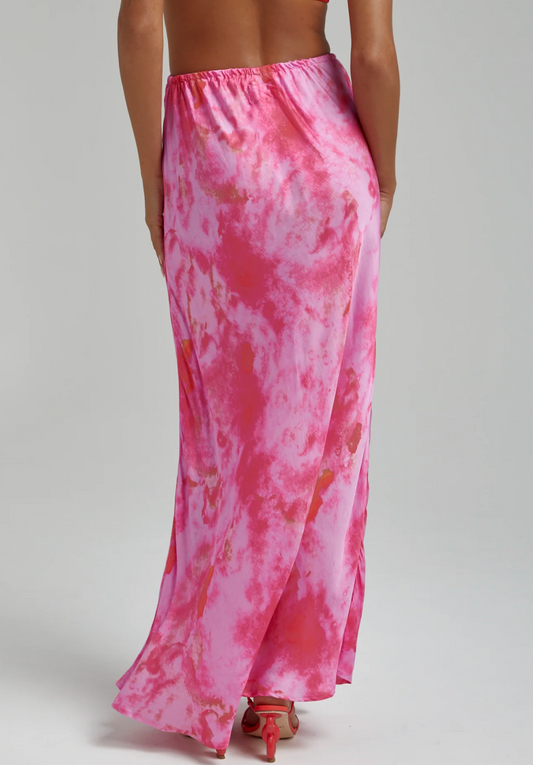 RELAXED MAXI SKIRT - HIBISCUS