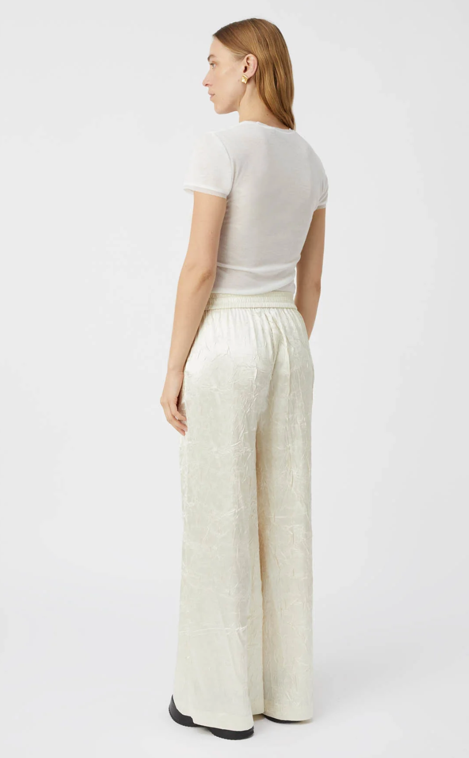 ALLIRE SATIN PANT - CREAM