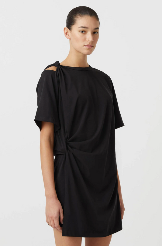 ANANI COTTON TEE DRESS - BLACK