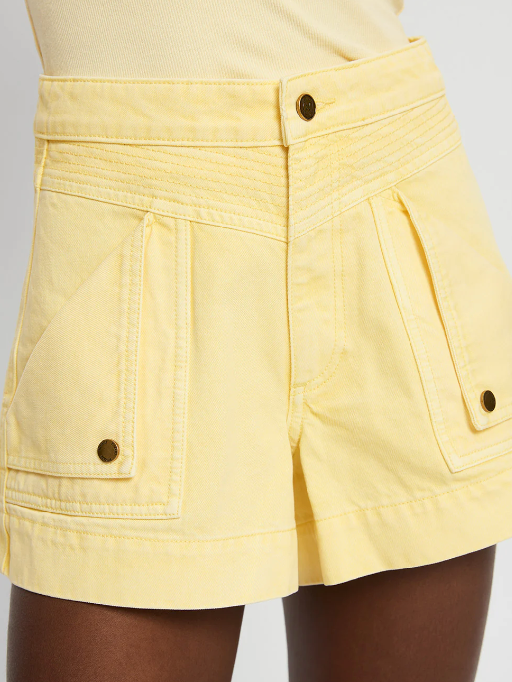 CELENE DENIM SHORT -BUTTER