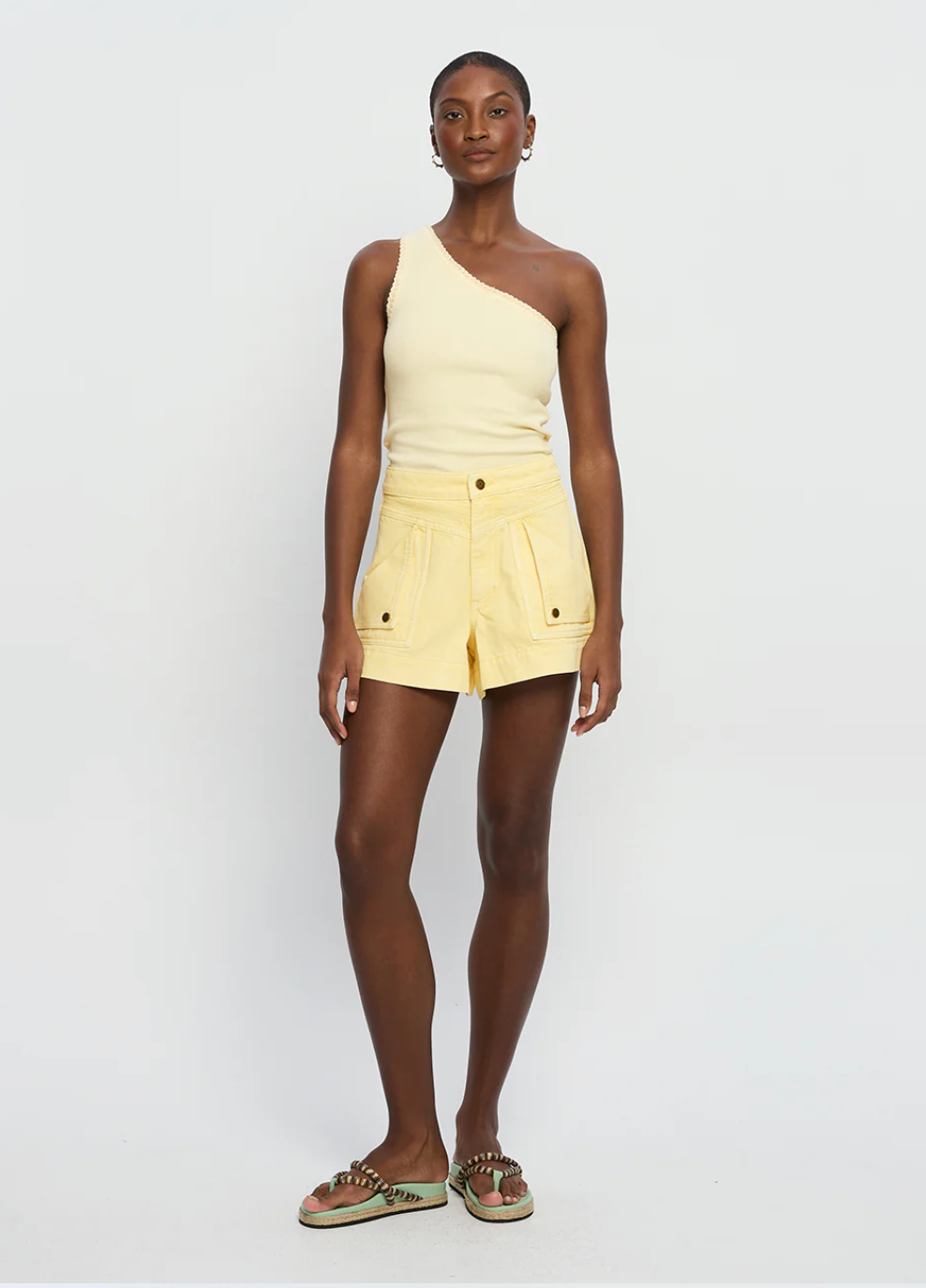 CELENE DENIM SHORT -BUTTER