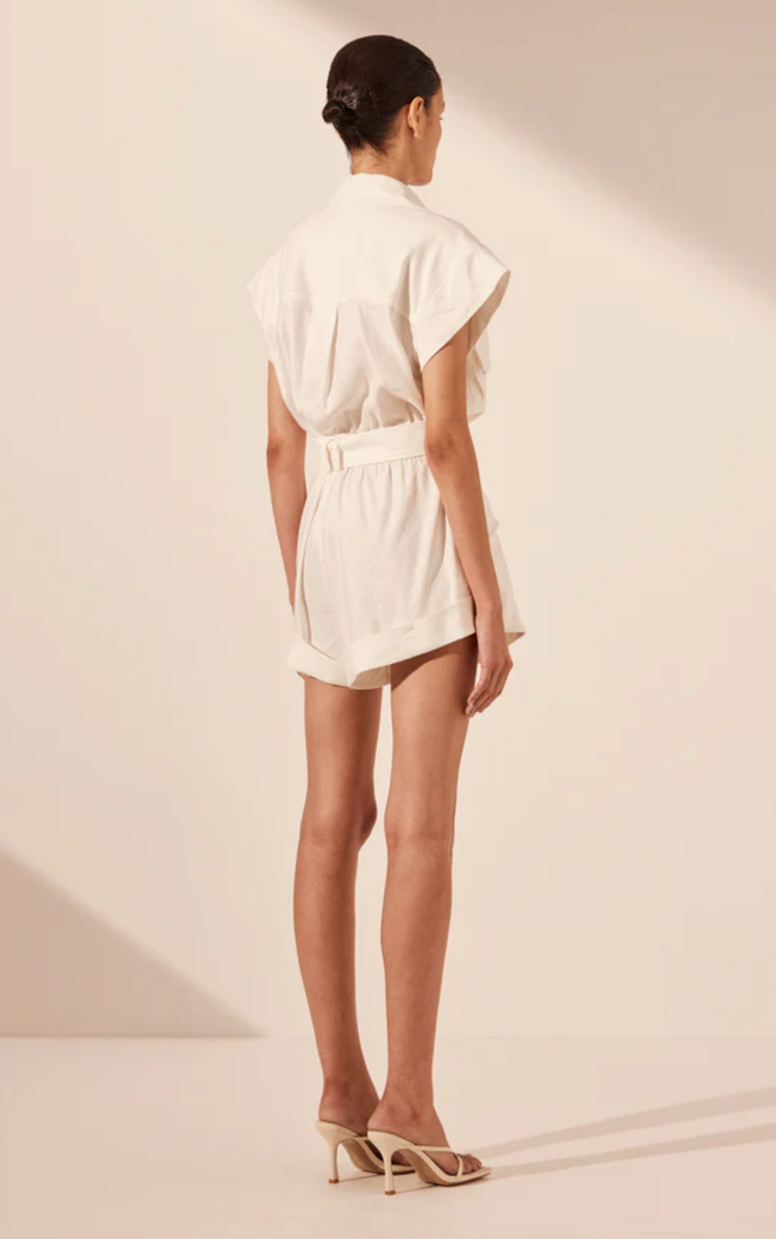 KASBAH UTILITY PLAYSUIT - RICE