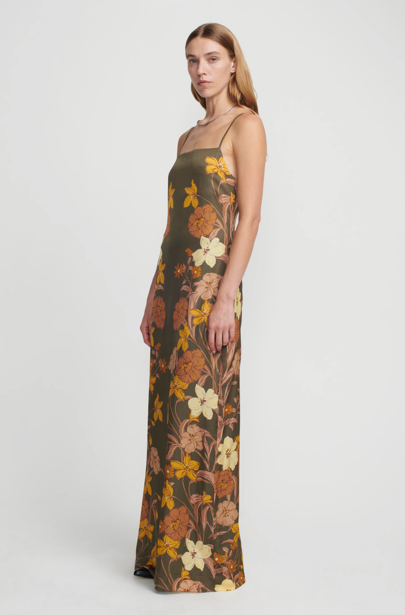 PEONY DRESS - MOSS FLORAL