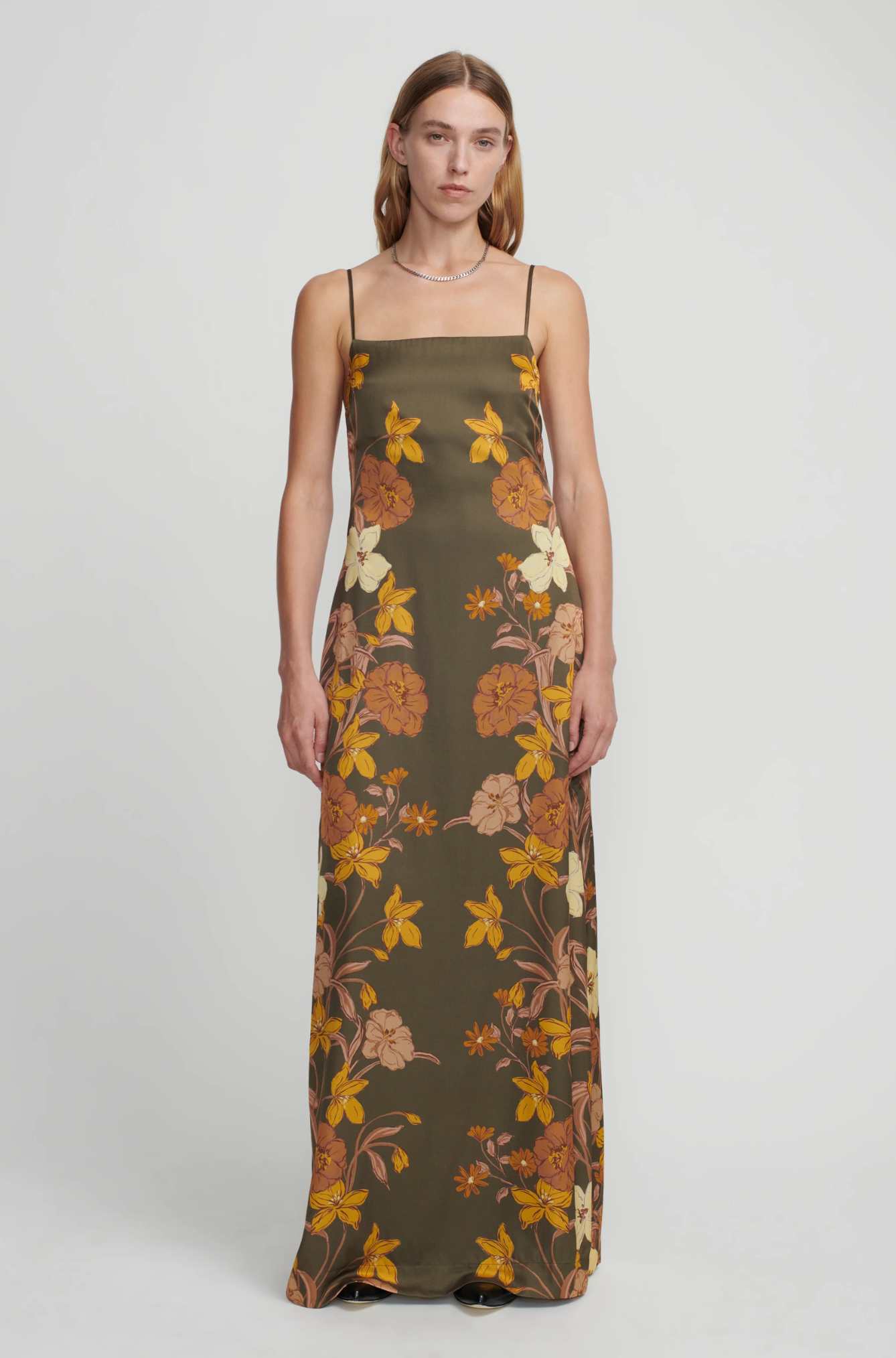 PEONY DRESS - MOSS FLORAL