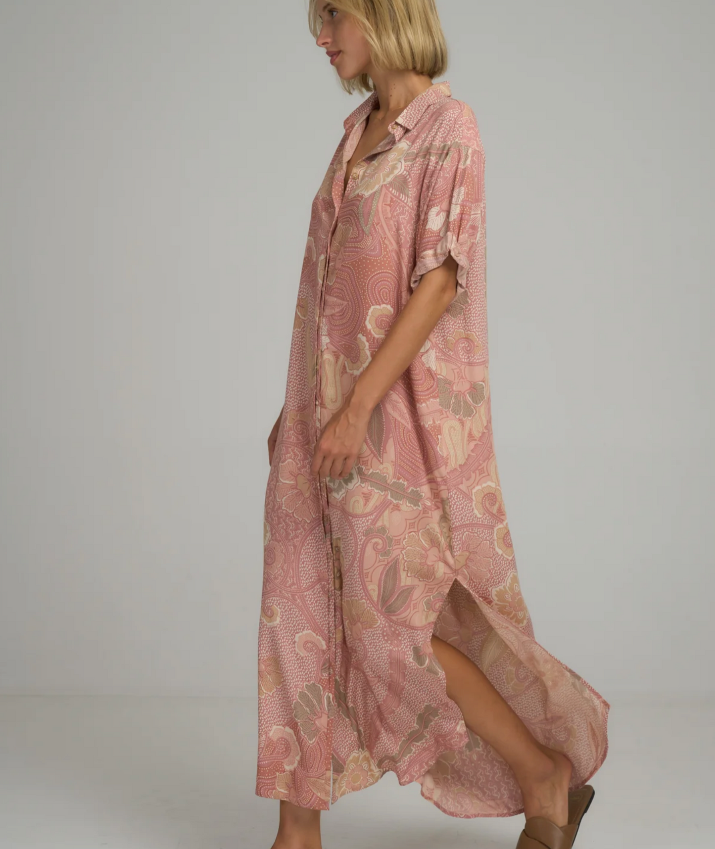 HUTTON SHIRT DRESS BATIK ROSE