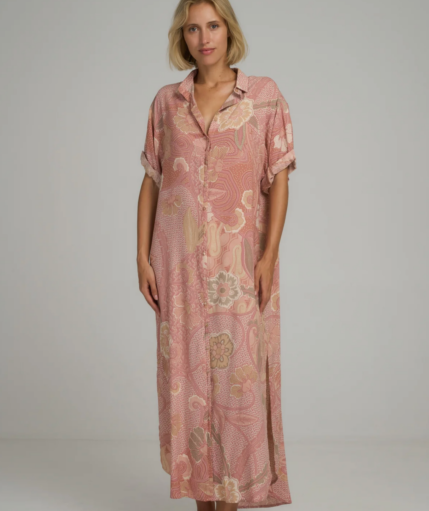 HUTTON SHIRT DRESS BATIK ROSE