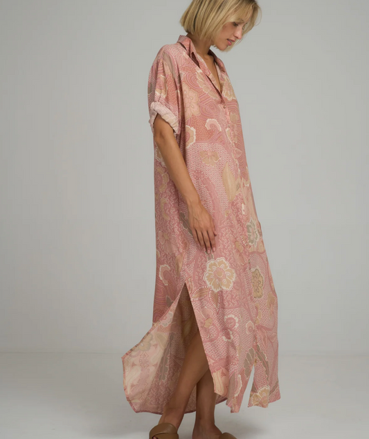 HUTTON SHIRT DRESS BATIK ROSE