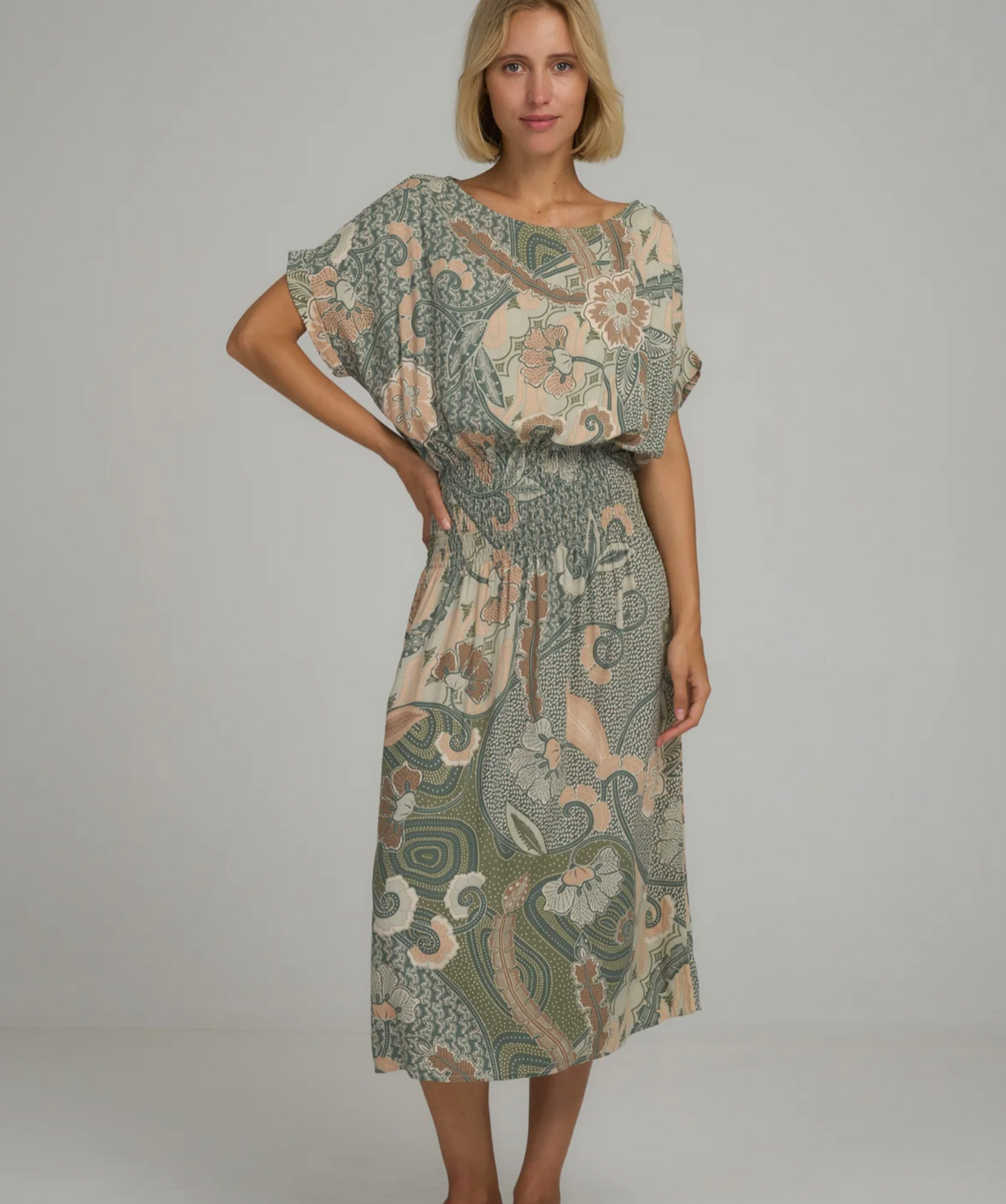 ODIN DRESS BATIK SAGE