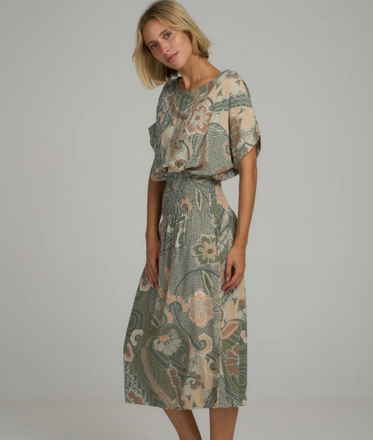 ODIN DRESS BATIK SAGE