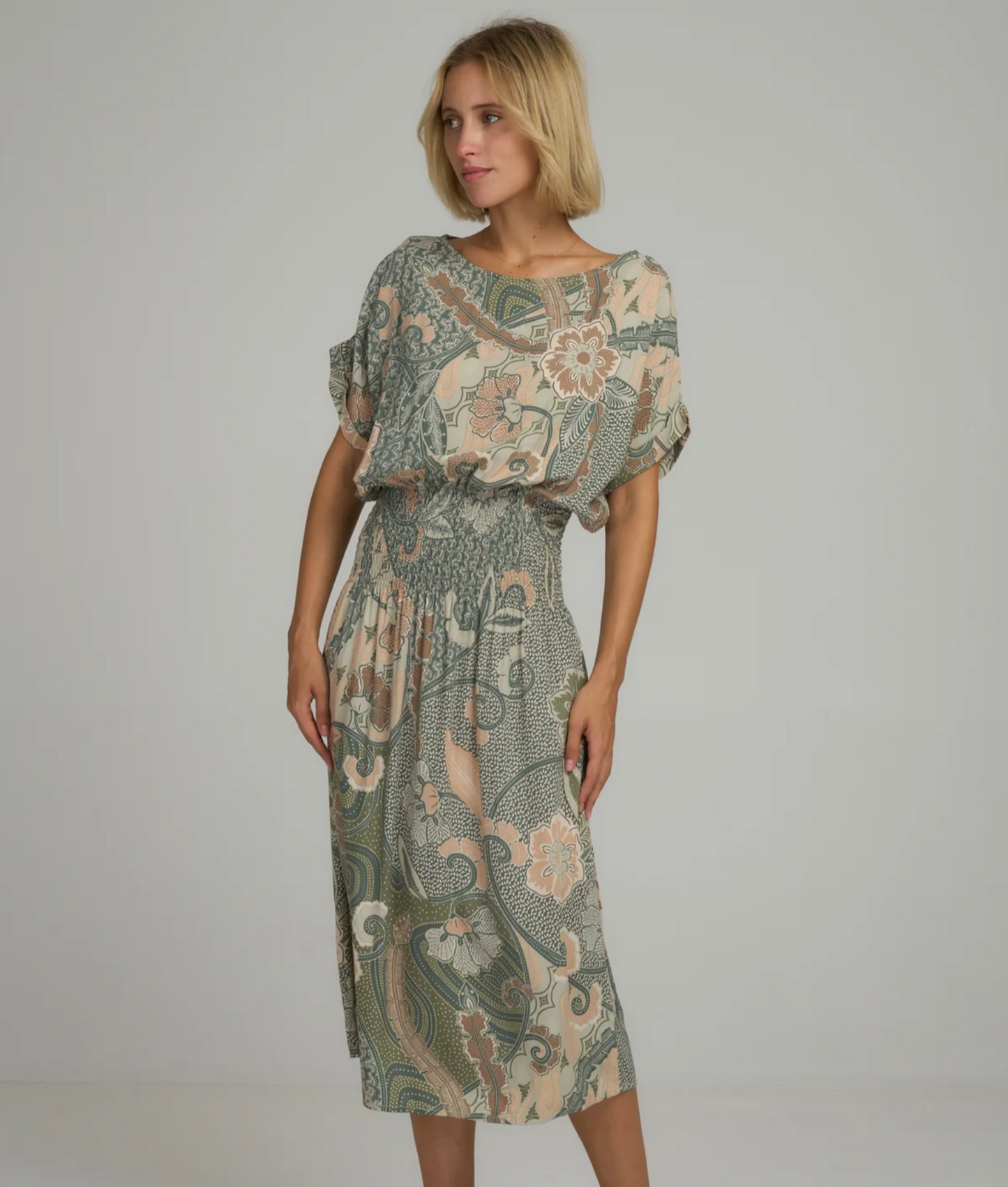 ODIN DRESS BATIK SAGE