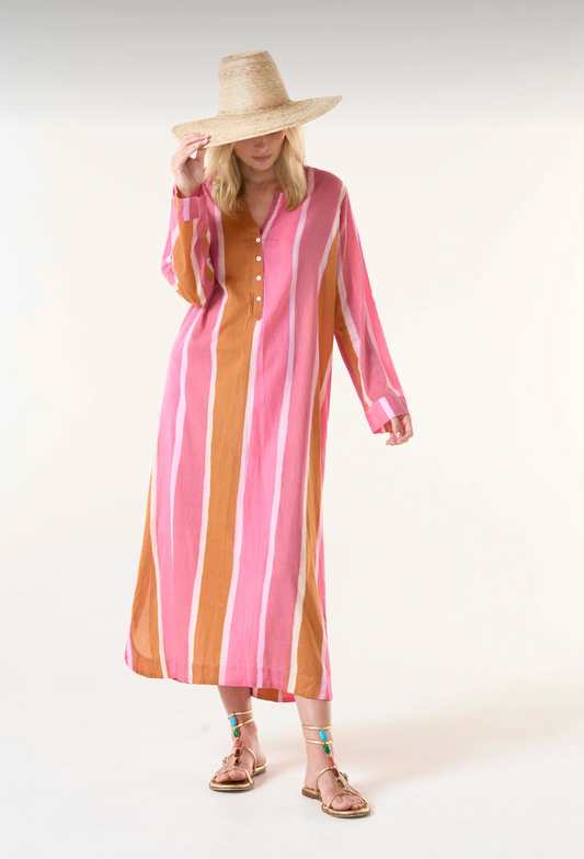 BAZAAR STRIPE- MOROCCAN PINK