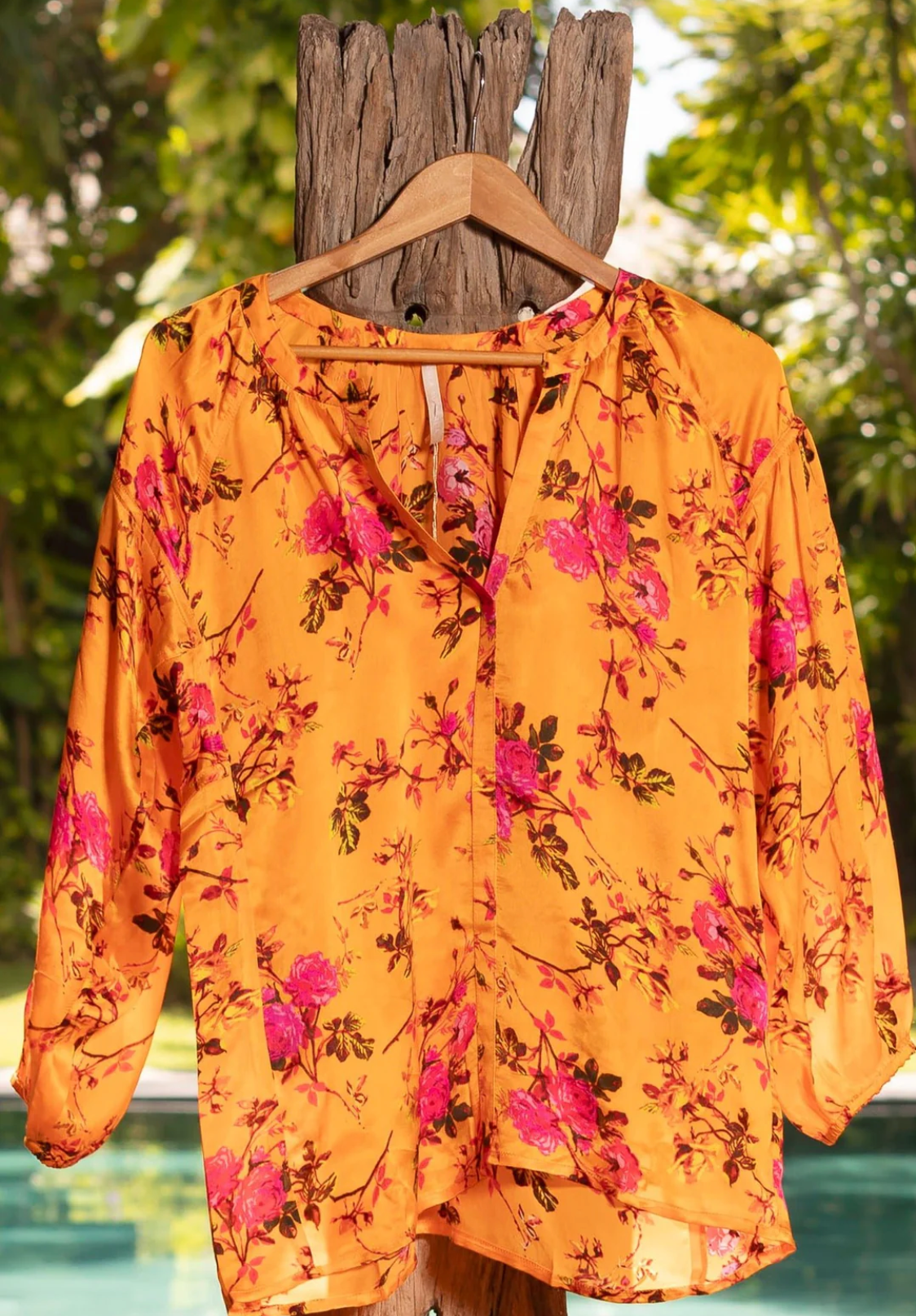 TWENTY SILK SHIRT - SAFFRON