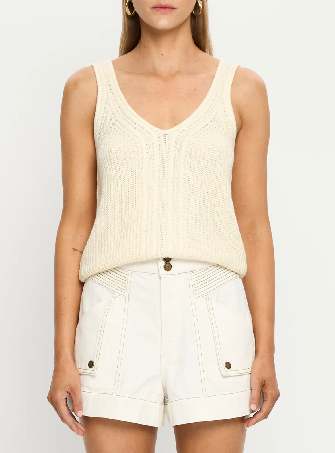 RAVEN KNIT CAMI - CREAM