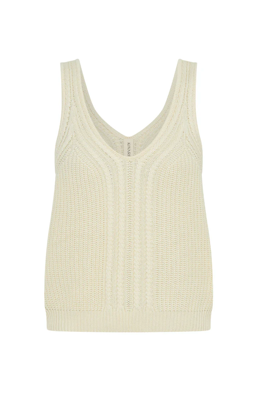 RAVEN KNIT CAMI - CREAM