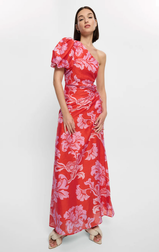 OLINA ONE SHOULDER MAXI DRESS - OLINA