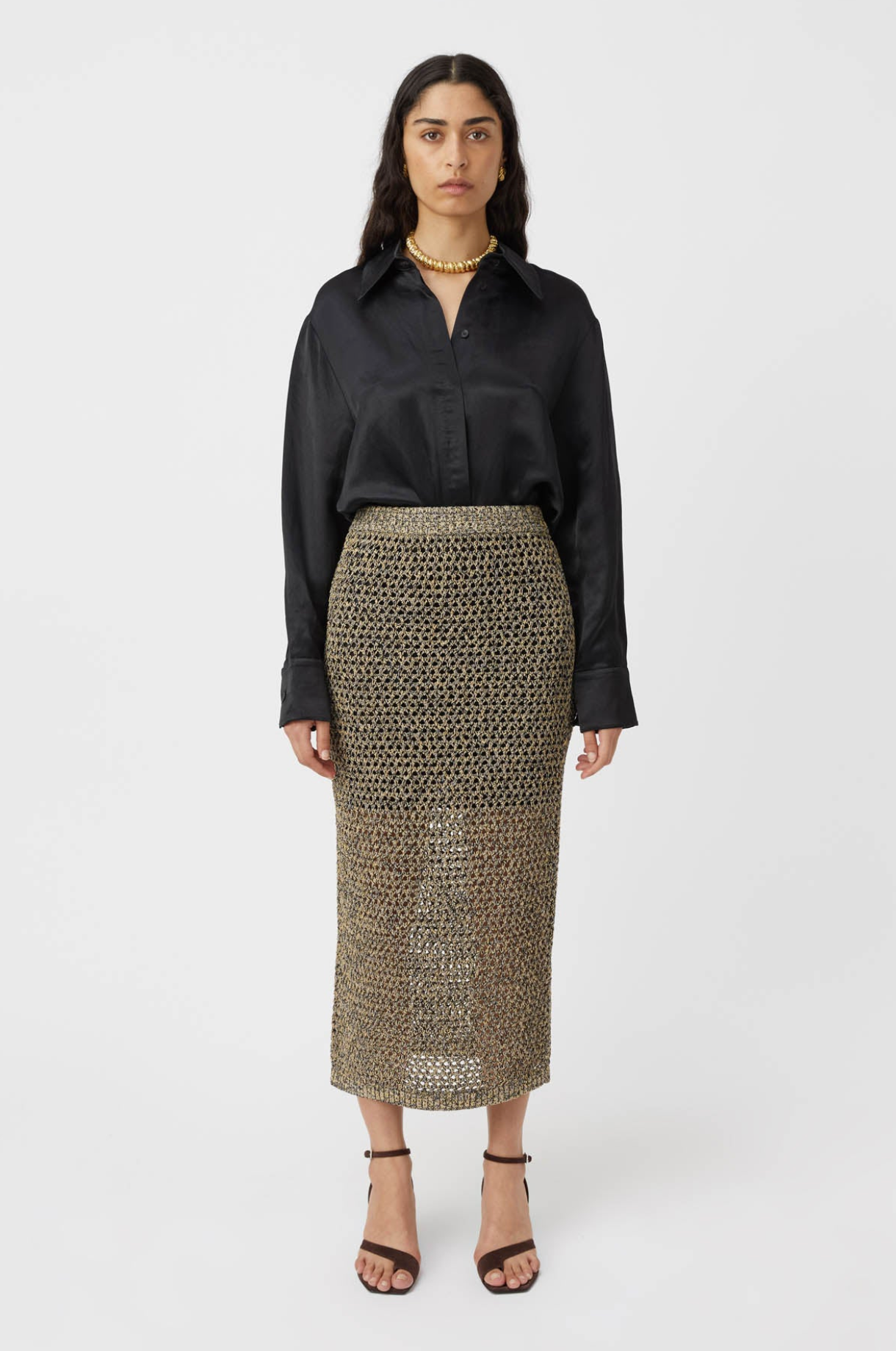 ECLIPSE KNIT SKIRT - NEUTRAL