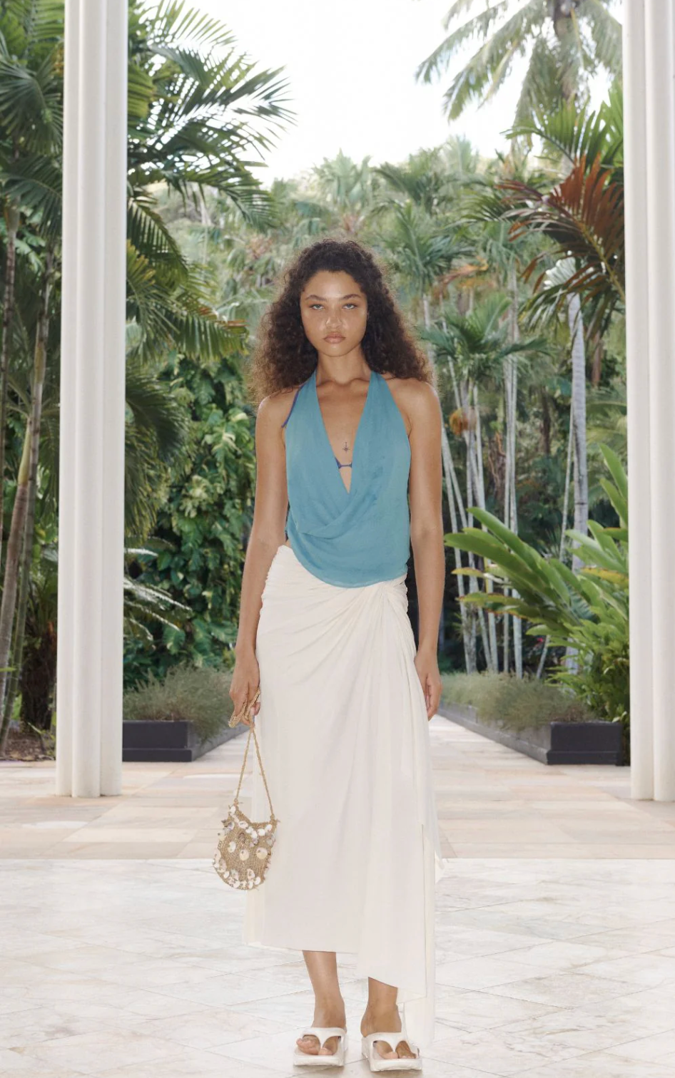 LANDON HALTER TOP - DEEP SEAFOAM