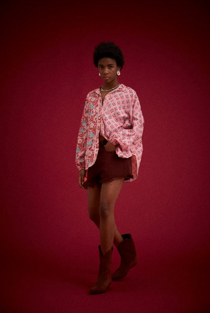 ESSENTIAL RECKLACE DENIM SHORT- WINE