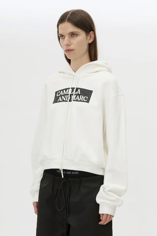 CARMONT GRAPHIC HOODIE - SOFT WHITE