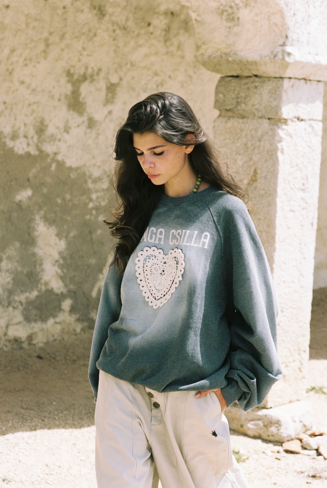 DAY HEARTS MED JUMPER - GREY