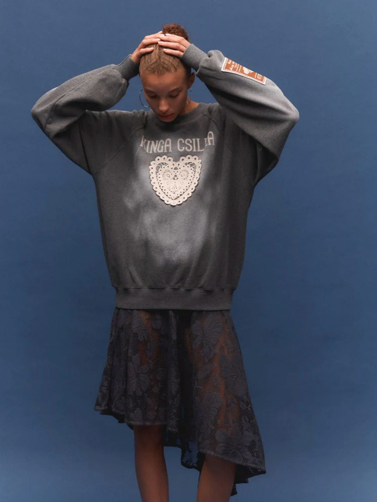 DAY HEARTS MED JUMPER - GREY