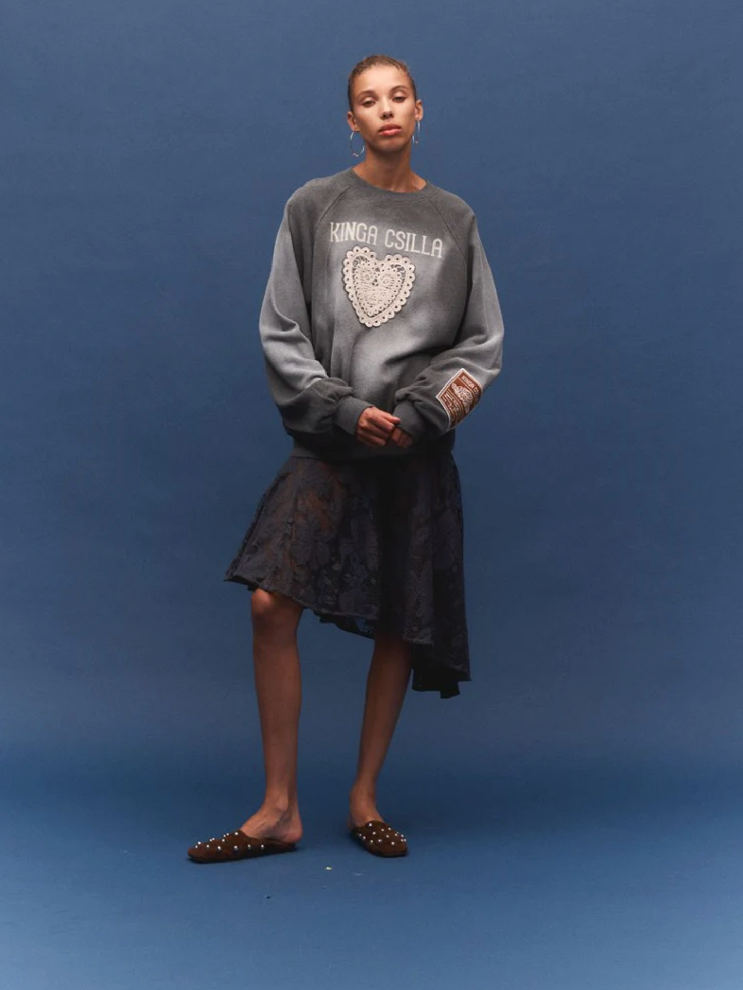 DAY HEARTS MED JUMPER - GREY