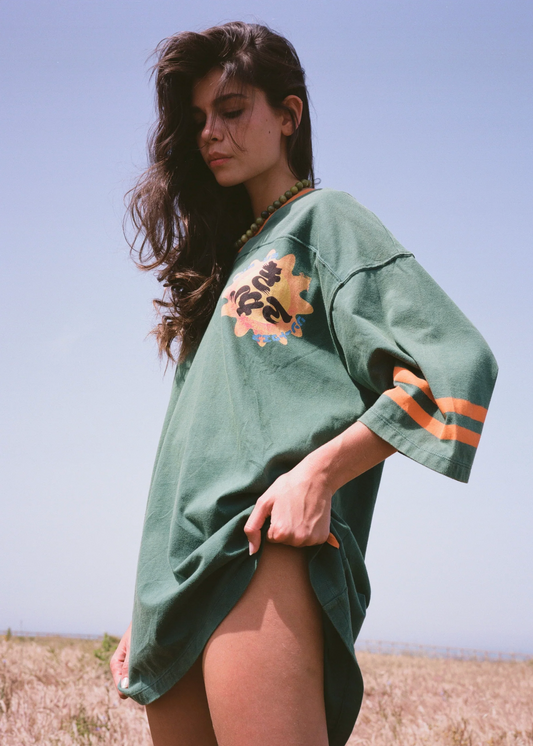 77 SUN TEAM TEE DRESS - GREEN